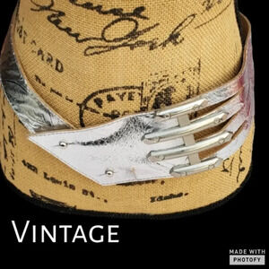 Vintage‎ Silver Foiled belt S..M